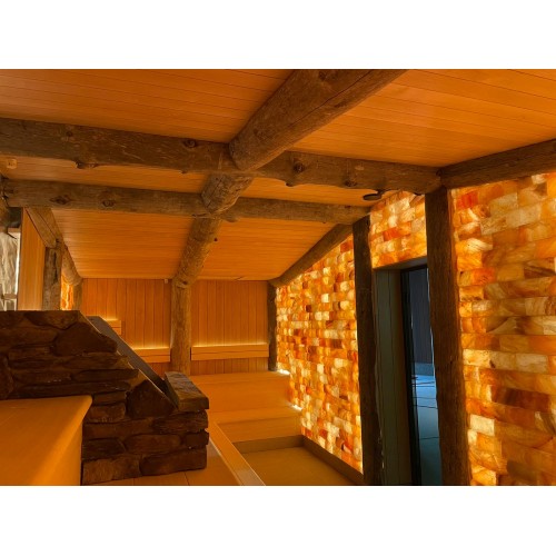 Panel -ściana solna podświetlana do sauny